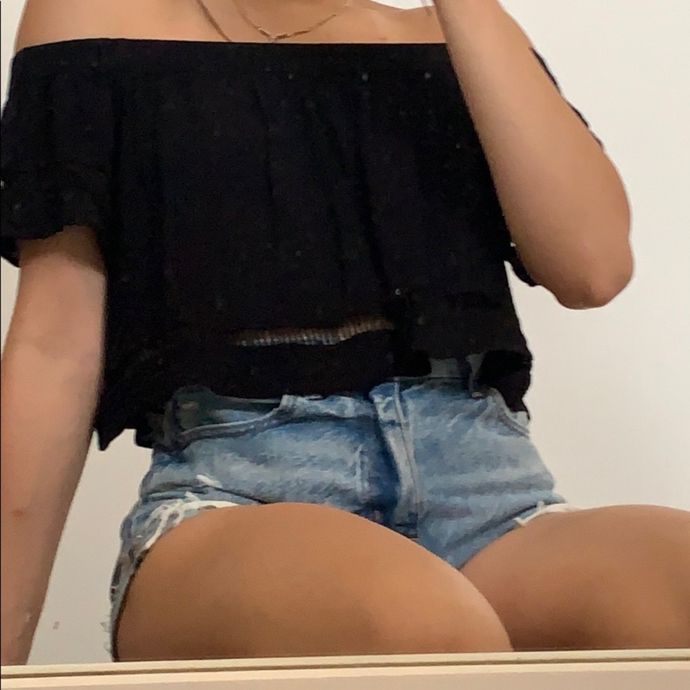 Off the shoulder crop top